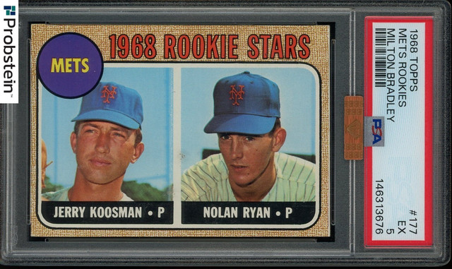 1968 Topps Milton Bradley #177 Nolan Ryan RC HOF PSA 5 MBA SUPERIOR EYE APPEAL