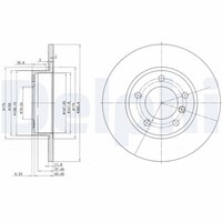 2X Delphi Bremsscheibe BG2622 FüR BMW Z3 E36 3Er Compact Roadster Touring 316