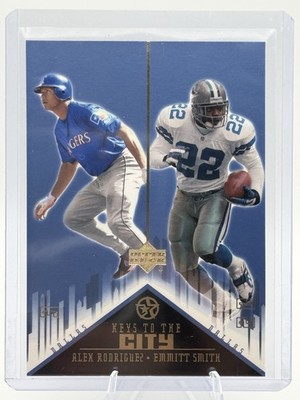 2002 Upper Deck UD Superstars Key To The City Alex Rodiguez Emmitt Smith # K10