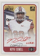 2021 Onyx Vintage College Auto Red Ink /25 Nephi Sewell #CANS Auto 0c2
