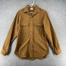 Taylor Stitch Yosemite Shirt Men Size 38 Long Sleeve Tobacco Tan USA