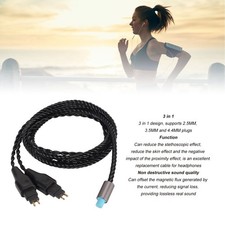 2Pin Sound Cable 3 in 1 Silver Plated Copper Cable Replacement for HD650 HD660S