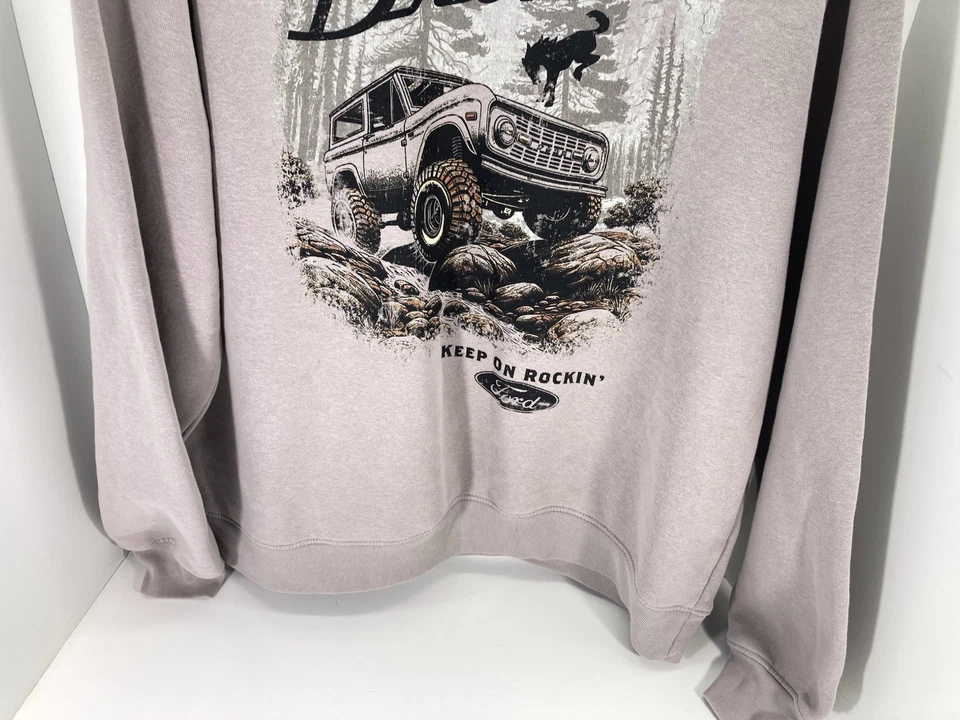 Sudadera Ford Bronco Hombre Talla XL Gris Pullover Polar Cuello Redondo Algodón Nueva con Etiquetas Foto 3 de 4
