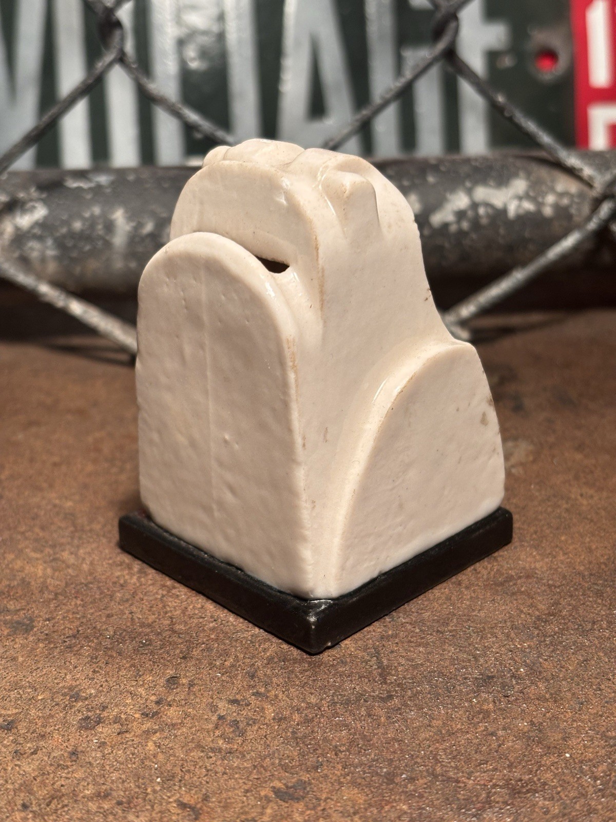 Porcelain Razor Blade Holder Circa 1930
