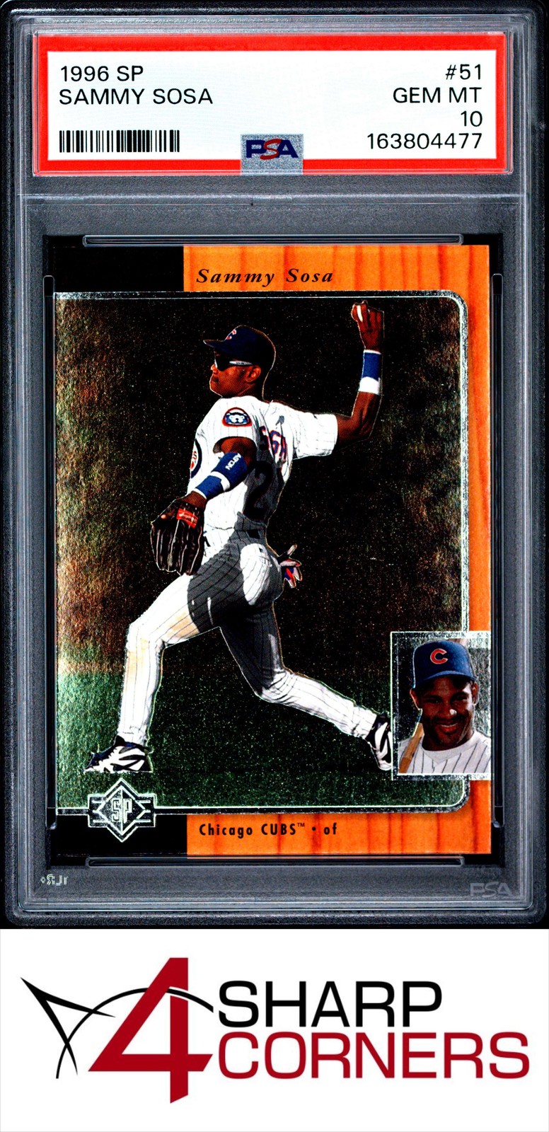 1996 SP #51 SAMMY SOSA CUBS POP 3 PSA 10
