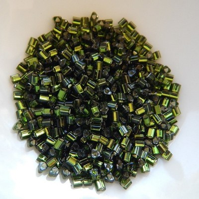 TOHO 11/o Triangle Beads 20 grams Silver Lined Olivine Seed Beads No. 37