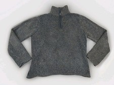 J. Jill Women's Pullover Sweater Quarter Zip Marled Gray Medium