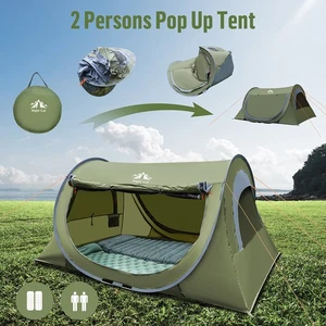 1-2 Person Lightweight Hiking Tent Easy Setup Large Door Compact Backpacking