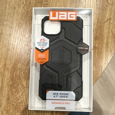 UAG Monarch Pro iPhone 15 Plus Case Carbon Fiber MagSafe Rugged NEW