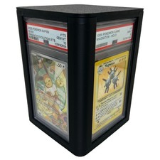 Pokemon Card Display Case Rotating PSA Pokemon Case Slab Displays Black Holds 17