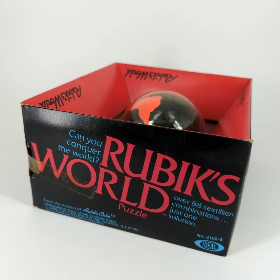 Vintage 1982 Rubik’s World Puzzle Globe Sphere Toy Tsukuda Dead New in box - Image 4 of 4