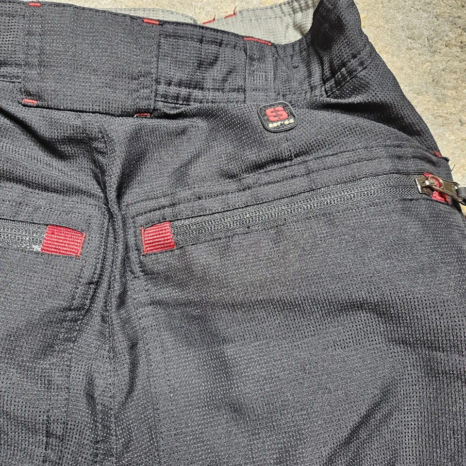 Sonoma Y2k Zip Leg Red/Black Hip Hop Grunge Utility Swish Pants Boys 12  - Image 4 of 4