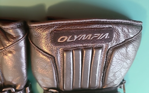 Vintage Olympia Leather Padded Thinsulate Motorcycle Riding Gloves Men's L - Bild 8 von 8