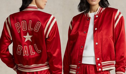 Polo Ralph Lauren Women's 93 Style Polo Ball Satin Bomber Jacket-S