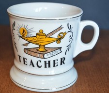 VTG Porcelain Occupational Shaving Mug TEACHER Knobler Japan