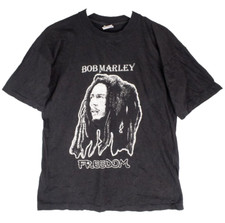 Vintage 90's Bob Marley Freedom T Shirt Single Stitch Small Reggae Rasta VTG