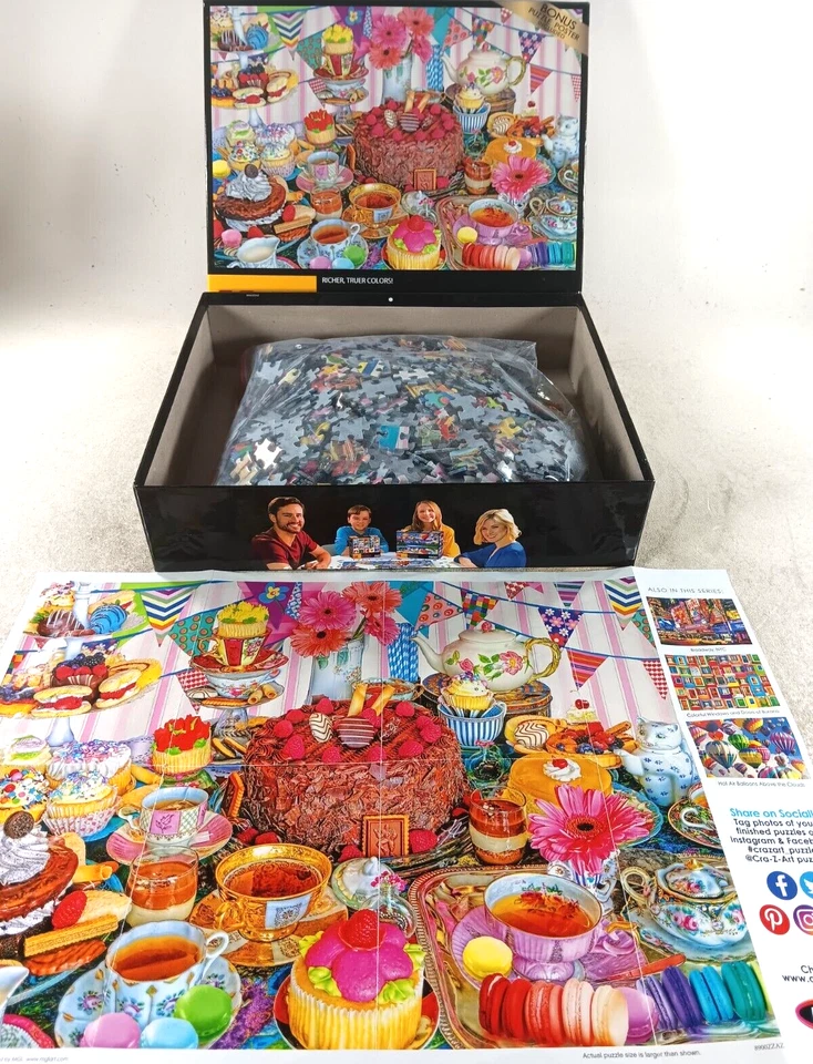 Tea Party Tent 1500 Piece Jigsaw Puzzle & Poster Lars Stewart Kodak by RoseArt - Image 4 of 4