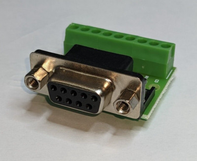 DB9 Female Terminal Block Breakout Board serial port RS232 RS485 Ships FREE!