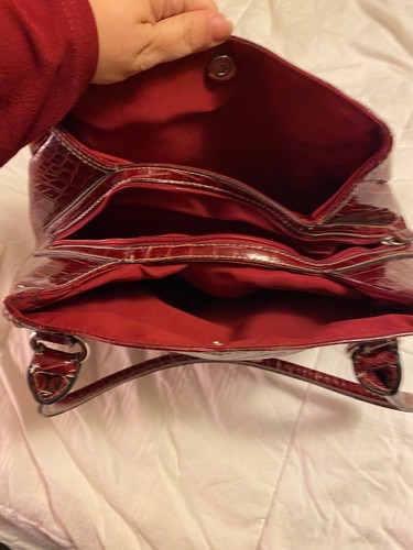Rosetti Purse Handbag MAROON Alligator VEGAN BEAUTIFUL SHOULDER OR HANDLE - Picture 7 of 10