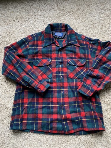 vintage pendleton flannel shirt size 