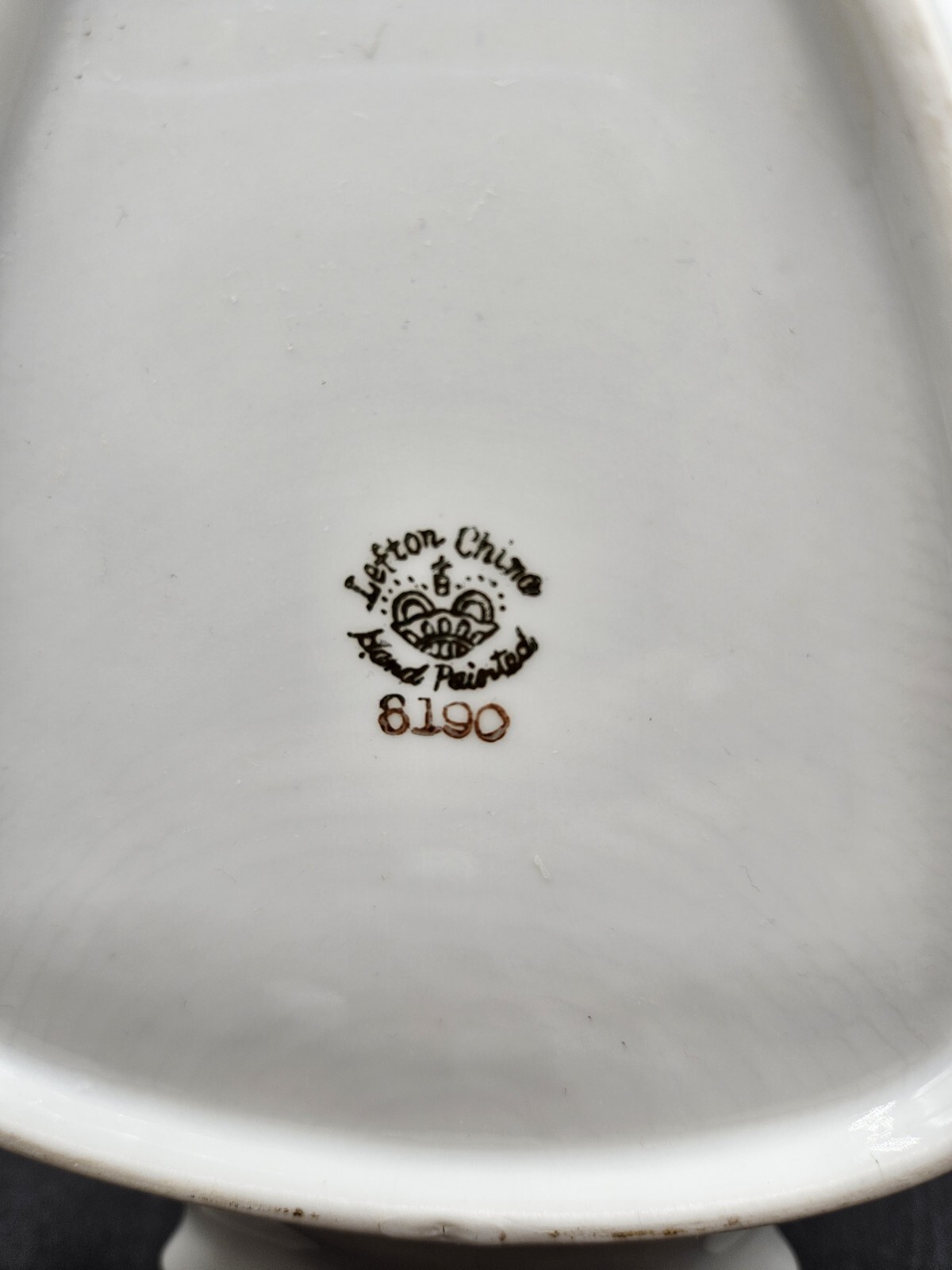 LEFTON CHRISTMAS TREE SHAPE PLATE Dish Candy Nut Relish Tidbit White Holly Berry