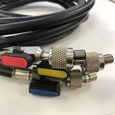 Products HP5BKEZ3 Black and Chrome Refrigerant Charging Hoses, Ball Valve, 5" Si