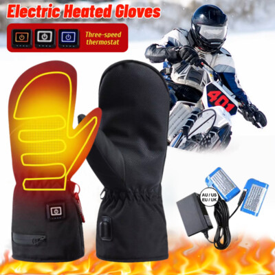 Winter Beheizte Handschuhe Warme Motorrad Elektrisch Heizhandschuhe 2600mAh Akku
