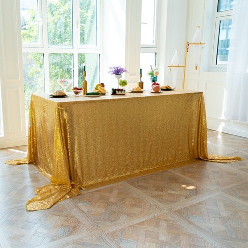Sequin Tablecloth Square Rectangular Tablecover for Birthday Wedding Banquet Red - Picture 17 of 21