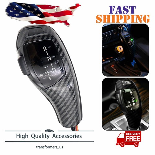 Carbon Fiber Style LED Shift Knob Gear selector Upgrade For BMW E90 E92