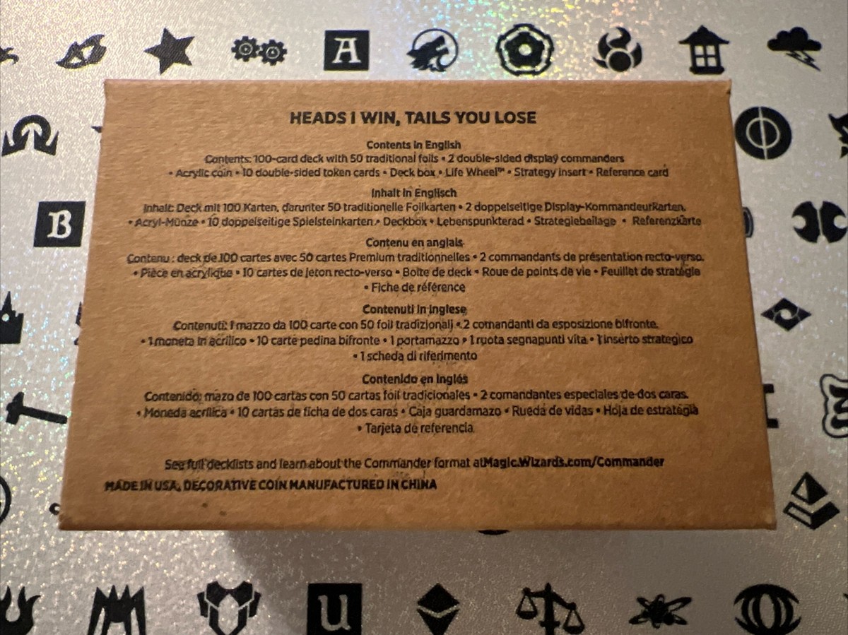 Magic The Gathering Secret Lair Heads I Win, Tails You Lose