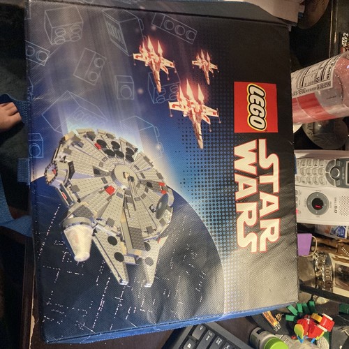 2011 Lego Star Wars Zip-able Carry Case Fold Out Play Mat Storage Bin - Picture 2 of 8