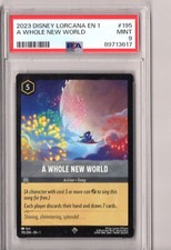 2023 Disney Lorcana: The First Chapter Super Rare A Whole New World #195 PSA 9