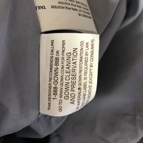 Impression Bridal women's Gray Silver Spaghetti strap bubble Dress sz 6 Gown AOK - Picture 9 of 9