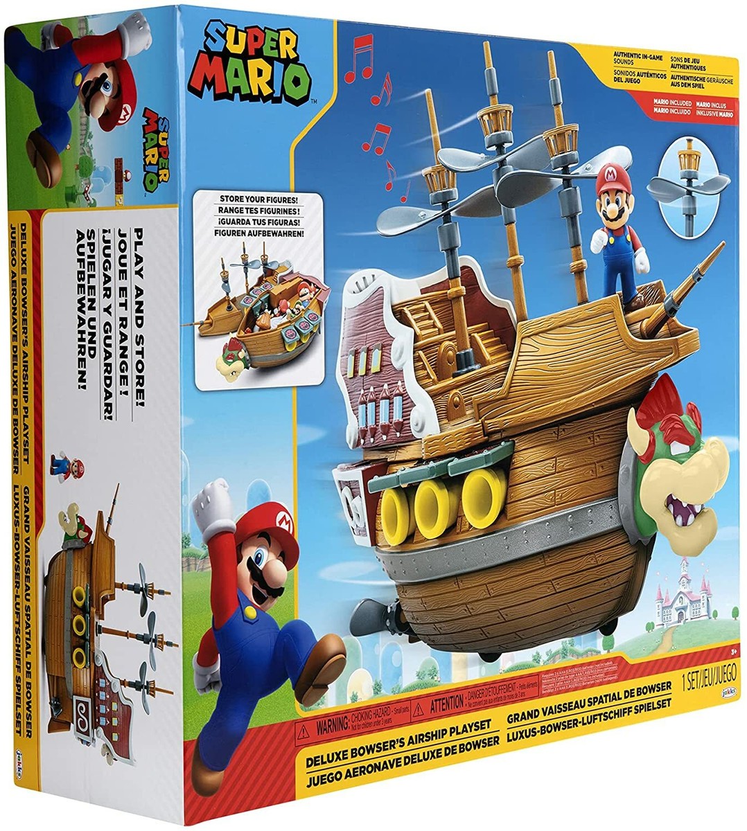 マリオ Nintendo Super Mario DLX Bowser's Airship Playset with Mario