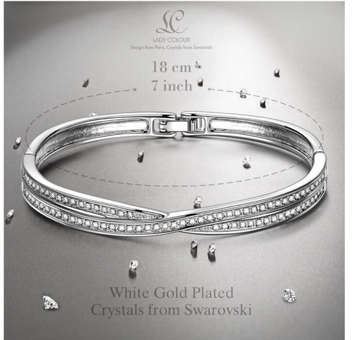 Lady Colour Bangle Bracelet Crystals - Picture 2 of 7