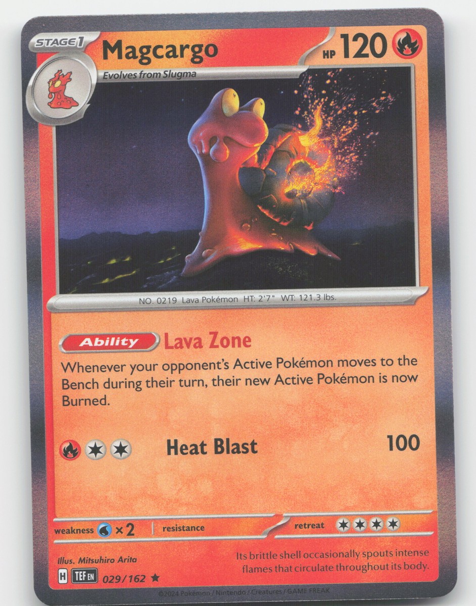 Magcargo #029/162 Holo Pokémon Temporal Forces Near Mint or Better