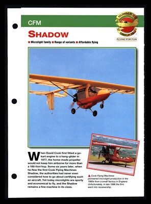 ''G.109 GROB'' Aircraft of World Spec Sheet Flying For Fun 15.33