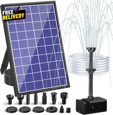 8W Solar Water Pump Built-In 3000Mah Battery Backup Solar Bird Bath Pump wit....