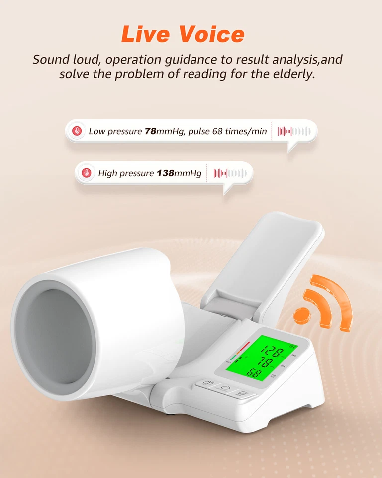 Monitor de presión arterial digital máquina de presión arterial brazo superior recargable EE. UU. Foto 3 de 4