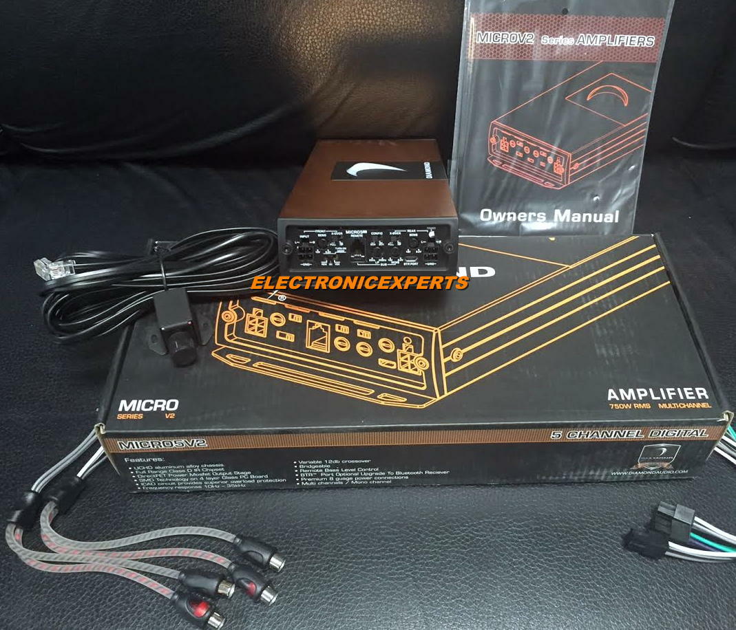 DIAMOND AUDIO Amplifier MICRO5v2 5-Channel Ultra Compact Car