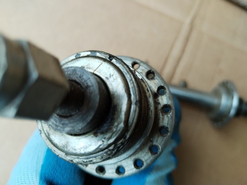 coppia mozzi ingrassatore bici epoca Bianchi Topazio Zaffiro - Foto 8 di 10