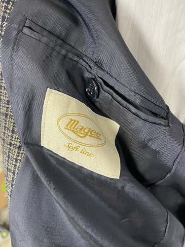 Vintage Magee Tweed Blazer 42R Soft Line Navy Beige Kariert - Bild 11 von 12