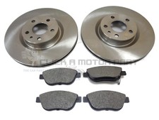 Juego de 2 discos y pastillas de freno delanteros nuevo para Fiat 500L 0.9 1.3 1.4 1.6 Mjet 2014-2021