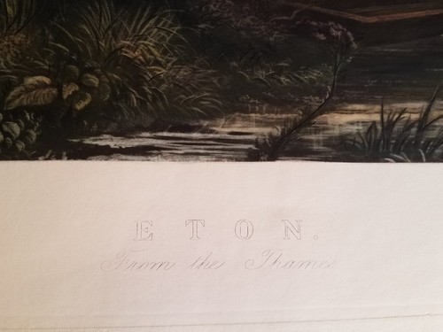 1888 ETON AUS DER THAMSE GROSSER SELTENER ANTIKER DRUCK 39 3/4 x 30 1/2 ZOLL FARBIG - Bild 6 von 12