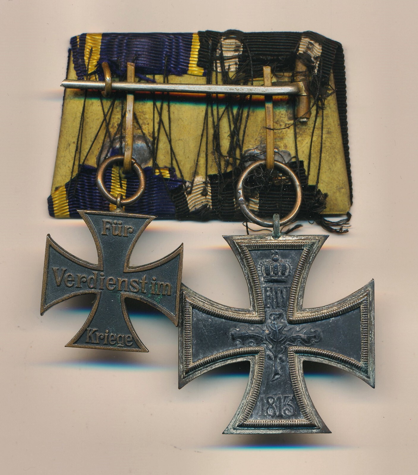 WW1 Imperial German iron cross brunswick badge medal uniform ribbon bar