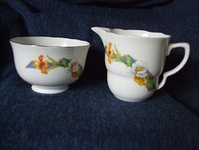 Vintage Samuel Radfords Fenton Stoke-on-Trent bone china creamer & sugar bowl