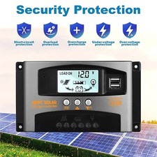60A MPPT Solar Charge Controller 12V/ 24V Solar Panel Regulator LCD Display US