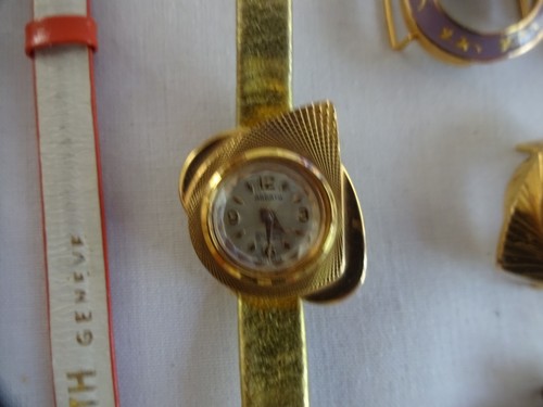 Vintage Ardath Gold Plated Super Deluxe Ladies Watch Changable Faces 21 Jewels - Picture 2 of 11