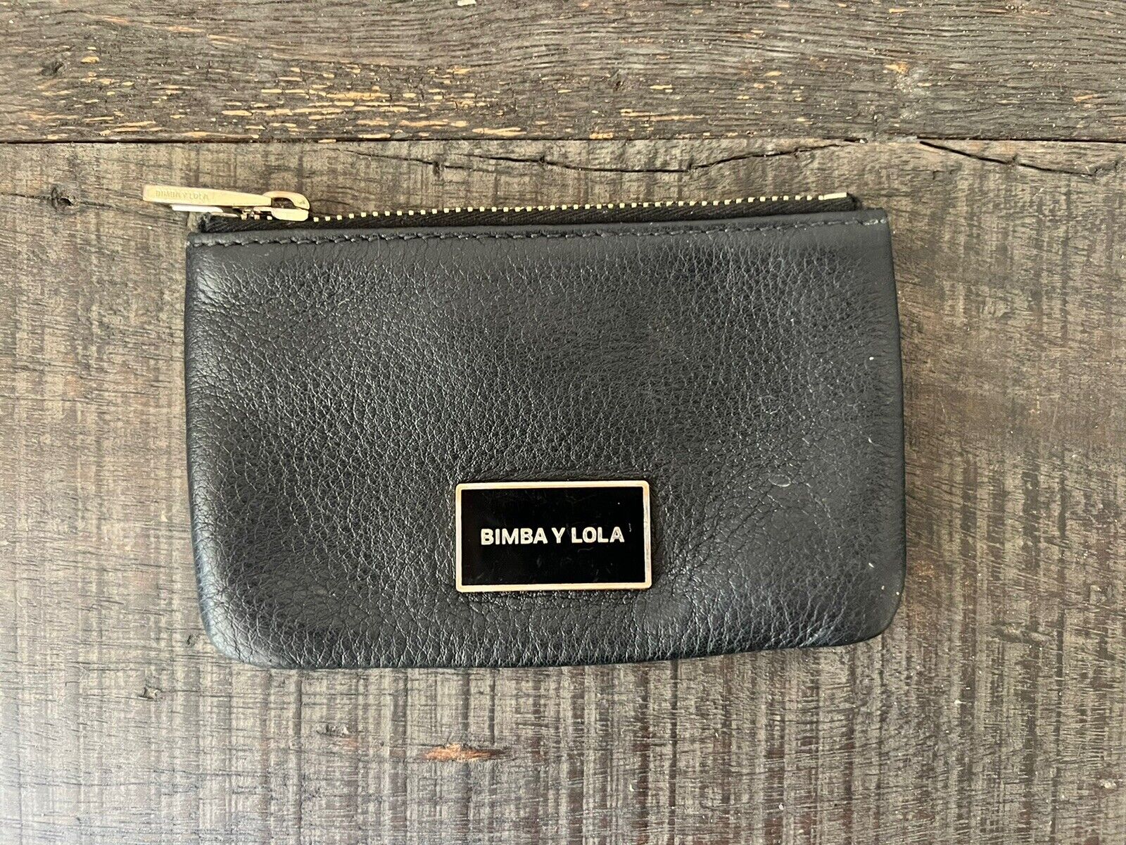 Bimba Y Lola Leather Coin Purse  Wallet Black Leather