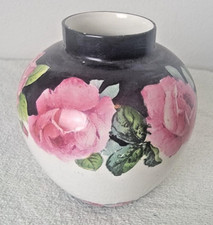 Crescent & Sons Porcelain Flower Vase Pink Rose England 4.25” Vintage